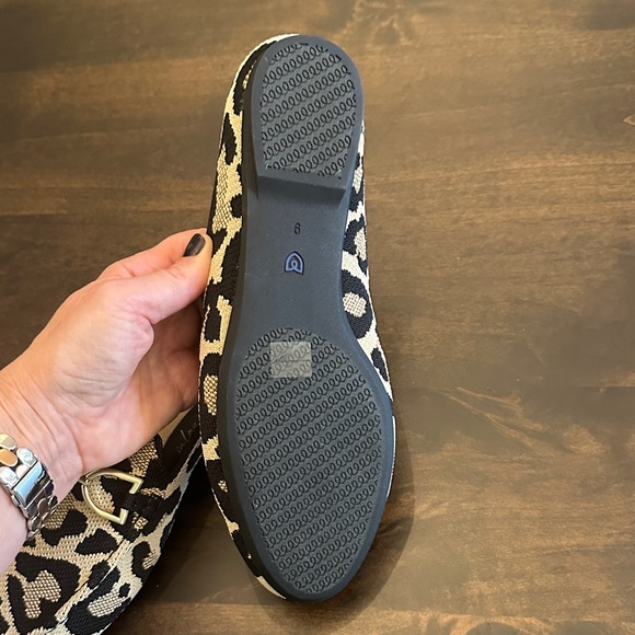 Rothy's Black and Cream Leopard Mules - Picture 4 of 6